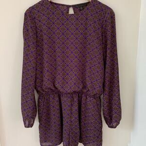 Lucca Couture Silky Open Back Romper with Pockets Urban Outfitters Small